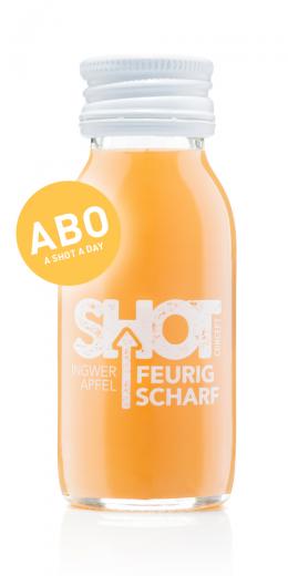 Abo FEURIG SCHARF – mit Shot Concept Ingwer + Apfel