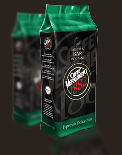 Caffè Vergnano Bar nero Arabica 1 kg Packung vakuumverpackt
