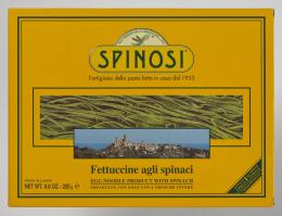 Fettuccine verdi 250 gr. Packung Spinosi Grüne Eierbandnudeln
