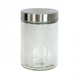 Vorratsdose M - Glas mit Edelstahldeckel - 1,25 Liter - D: 11cm -  ...