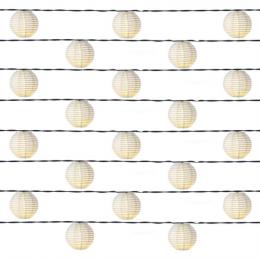 LED Lichterkette LAMPIONS - 20 warmweiße LED - L: 5,7m - 8 Leuchtfu...